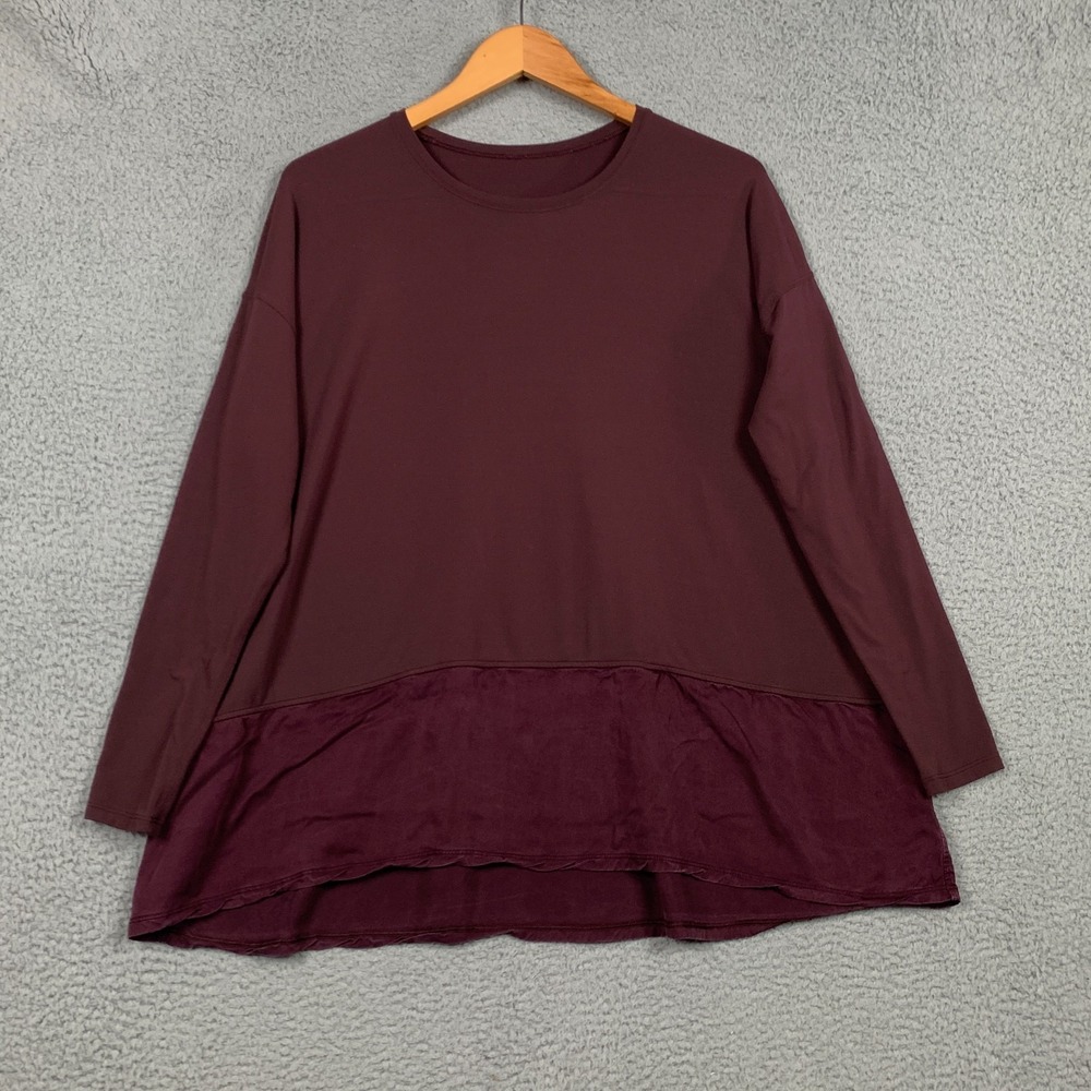 Lululemon Ease of Mind Top Womens 8‎ Bordeaux Drama Long Sleeve Relaxed Fit Yoga